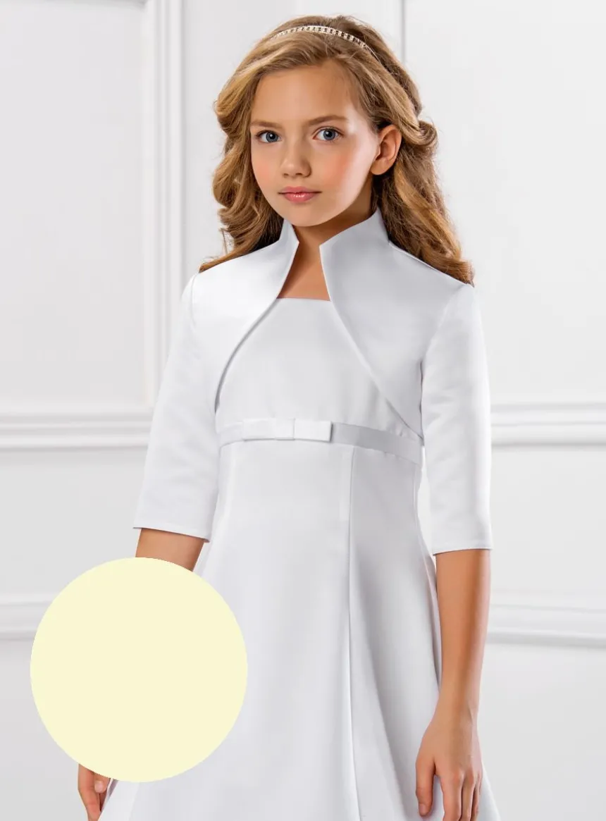 Boléro fille en satin et col montant