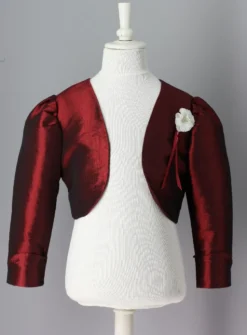 Boléro mariage fille et bébé taffetas