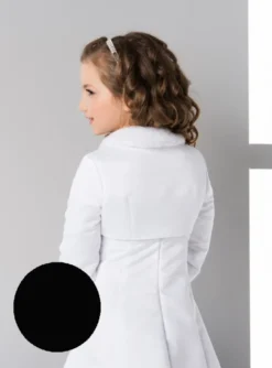 Boléro satin et fausse fourrure