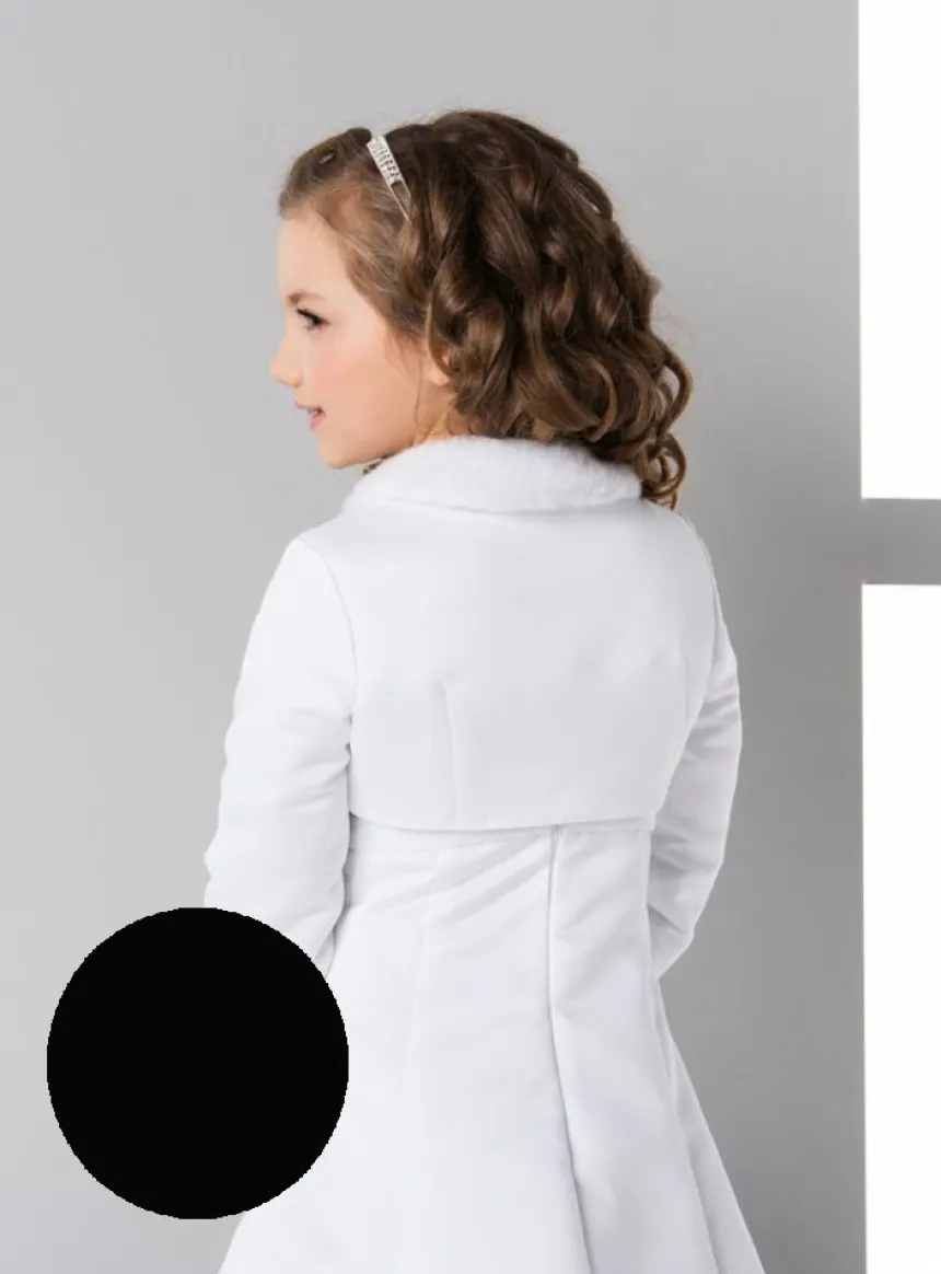 Boléro satin et fausse fourrure