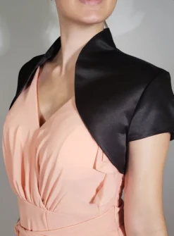 Boléro satin femme manches courtes