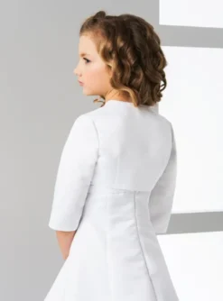 Boléro satin fille manches 3/4