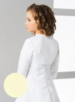 Boléro satin fille manches 3/4