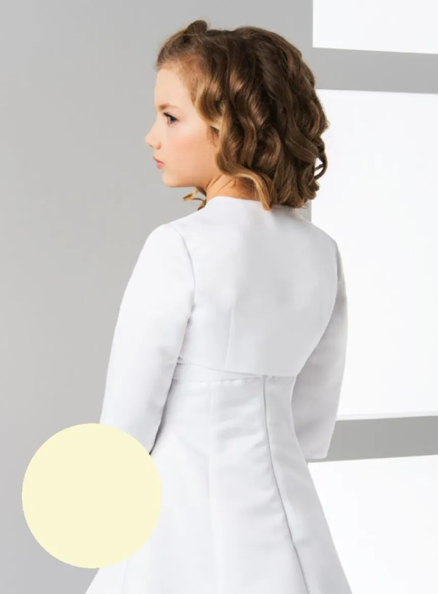 Boléro satin fille manches 3/4