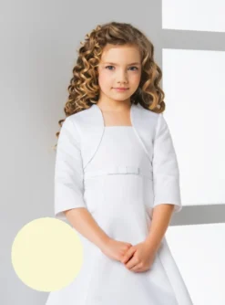 Boléro satin fille manches 3/4