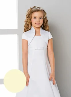 Boléro satin fille manches courtes