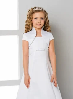 Boléro satin fille manches courtes