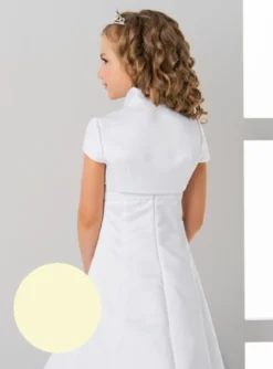 Boléro satin fille manches courtes