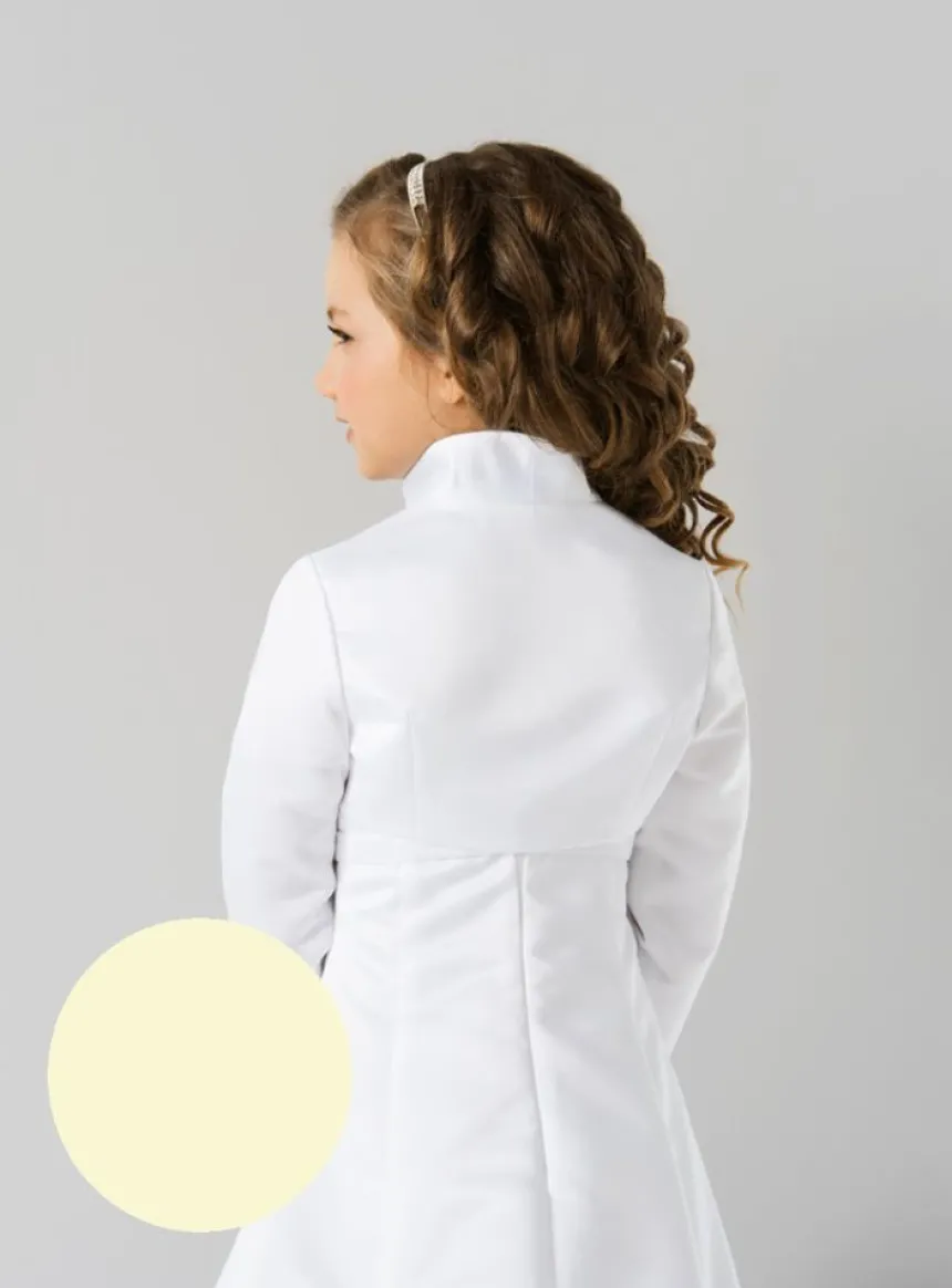 Boléro satin fille manches longues