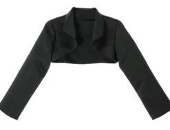 Boléro satin fille manches longues