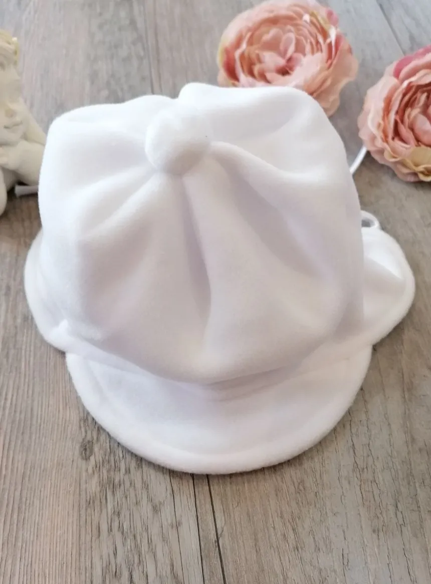 Bonnet de baptême bébé garçon hiver