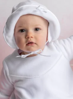 Bonnet de baptême fille hiver