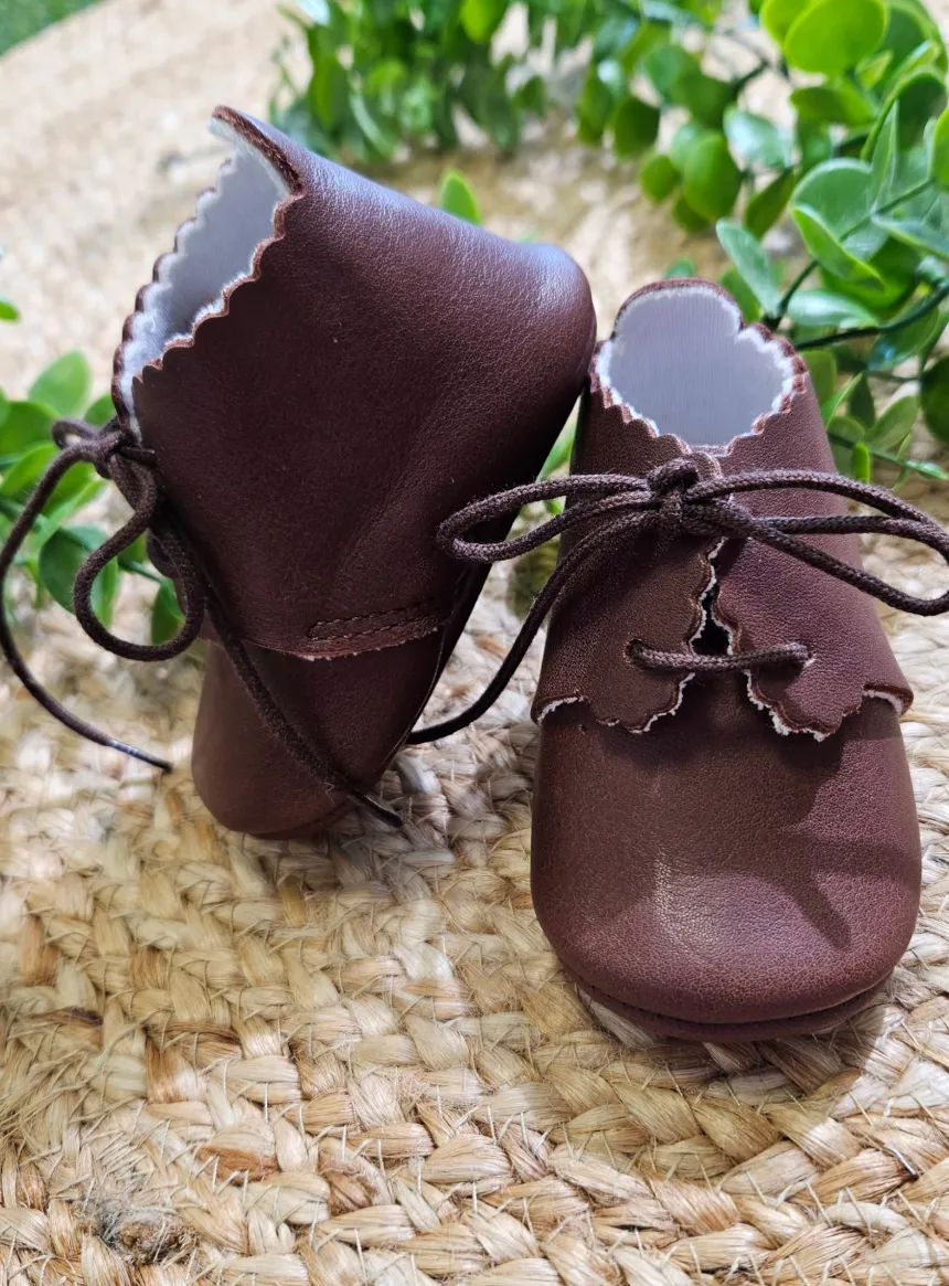 Bottillons cuir bébé garçon cérémonie