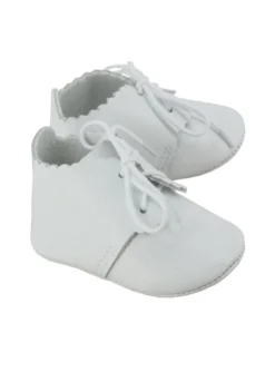 Bottillons cuir blanc pour garçon