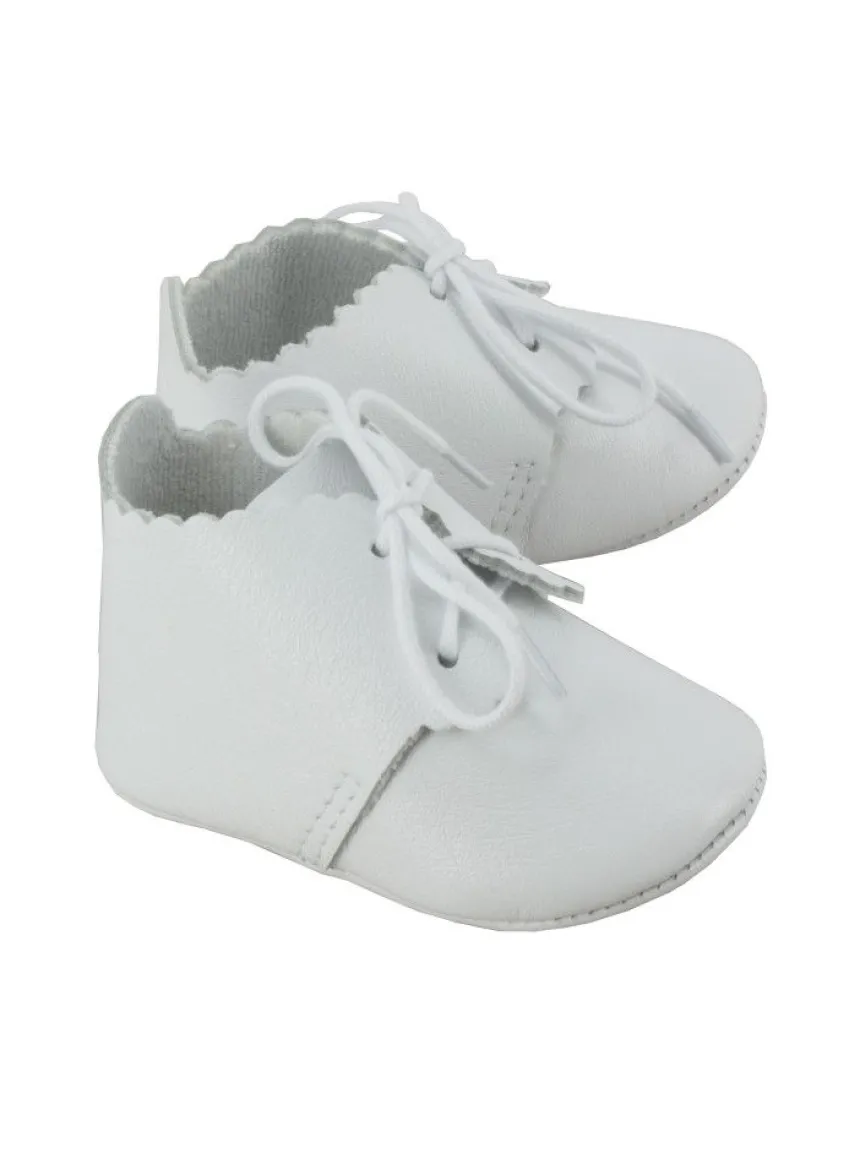 Bottillons cuir blanc pour garçon