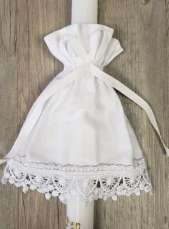 Bougie Baptême avec noeud coton