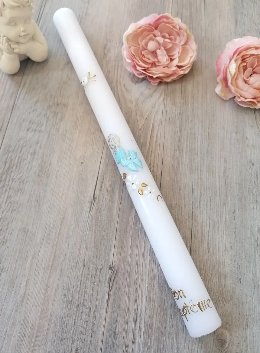 Bougie de baptême bébé
