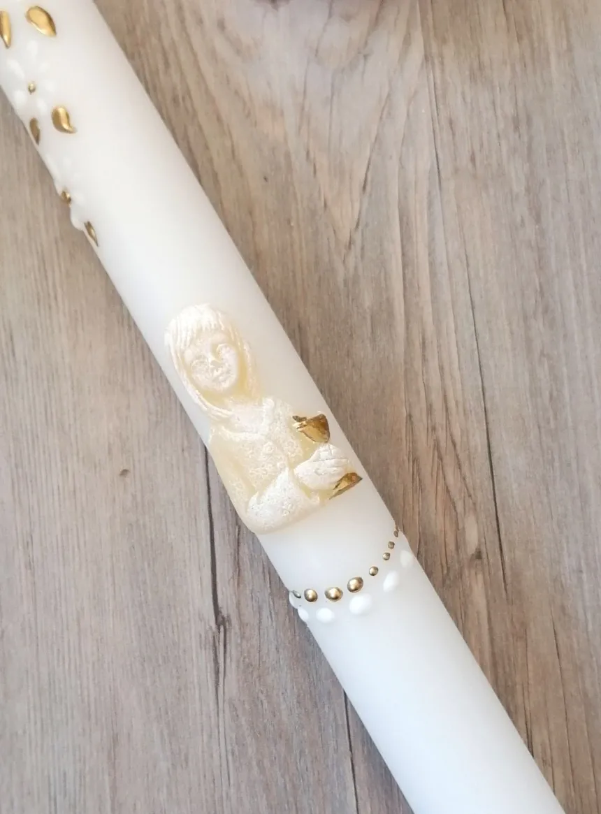 Bougie de communion fille Blanc