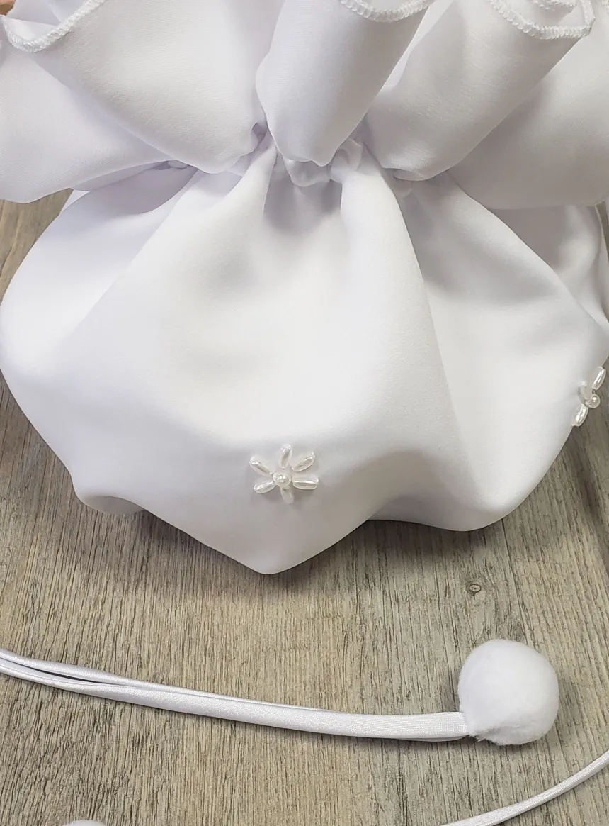 Bourse satin et perles