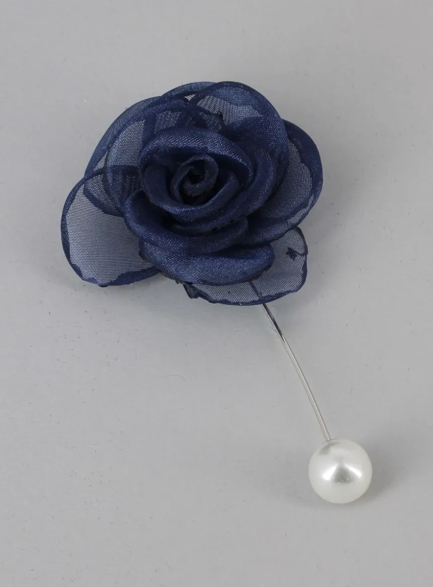 Boutonnière broche fleurs tissu