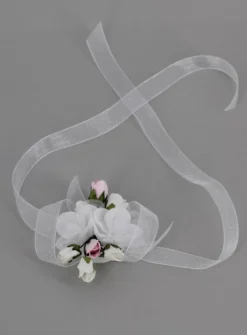 Bracelet demoiselle d'honneur enfant ou adulte fleurs Blanc