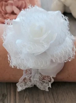 Bracelet demoiselle d'honneur fleur Blanc