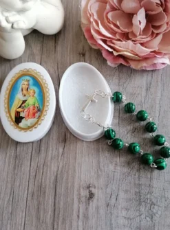 Bracelet Dizainier perles de Malachite Vert