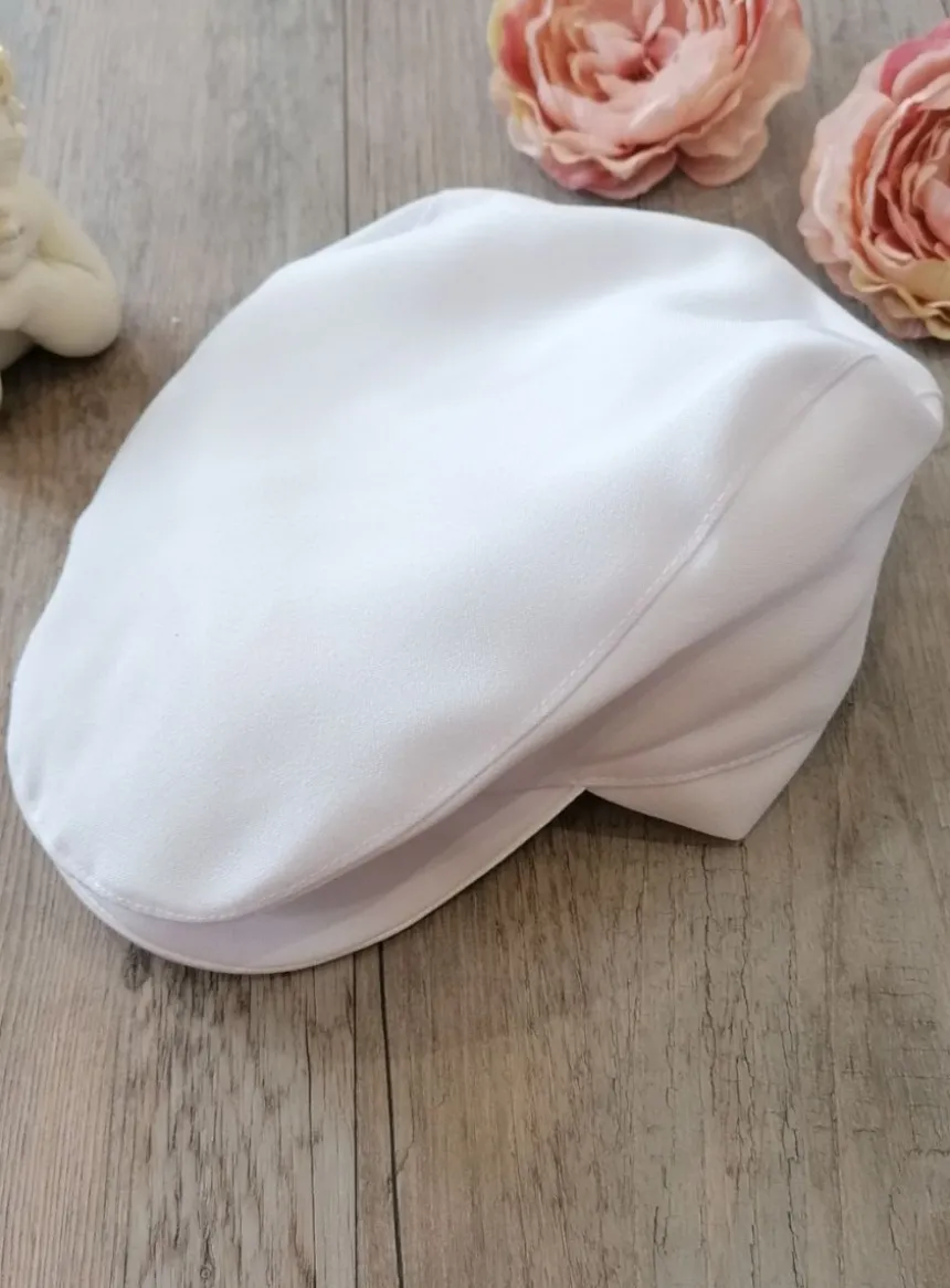 Béret blanc bébé garçon