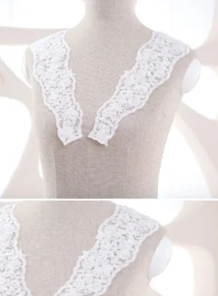 Bretelles application dentelle et perles