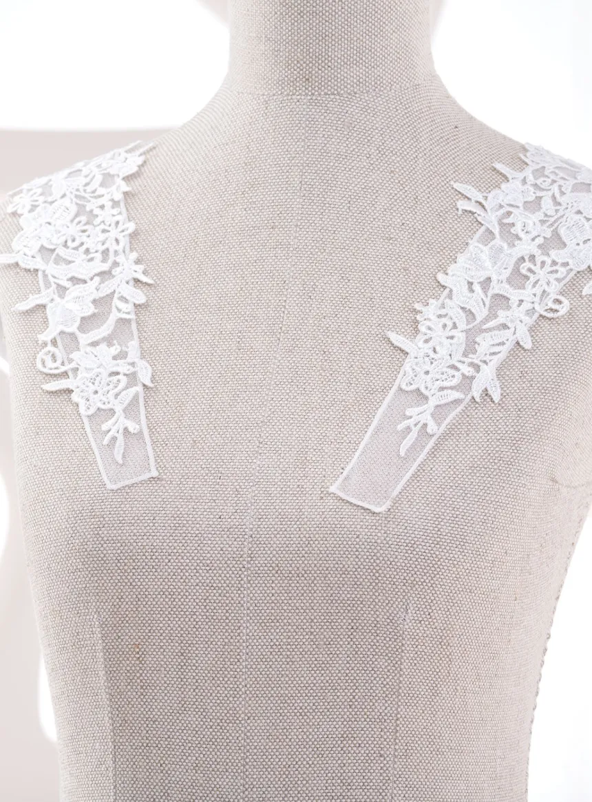 Bretelles application dentelle Ivoire - Ecru
