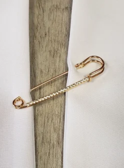 Broche bijou épingle à nourrice strass