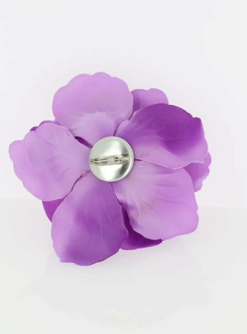 Broche fleur tissu mariage