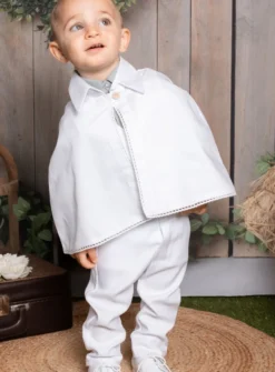 Cape baptême ou communion en coton