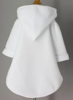 Cape baptême polaire blanche - Personnalisable
