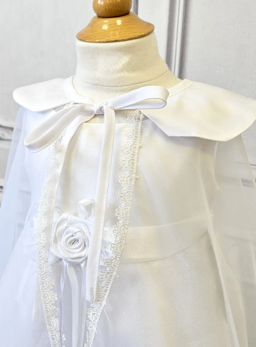 Cape bébé longue pour baptême