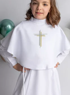 Cape communion pour aube broderie Croix Moderne