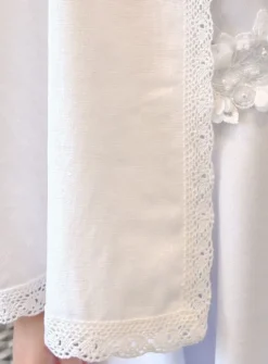 Cape courte de baptême lin vintage bébé et petites filles