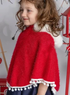 Cape de Noël fille Rouge 6 ans