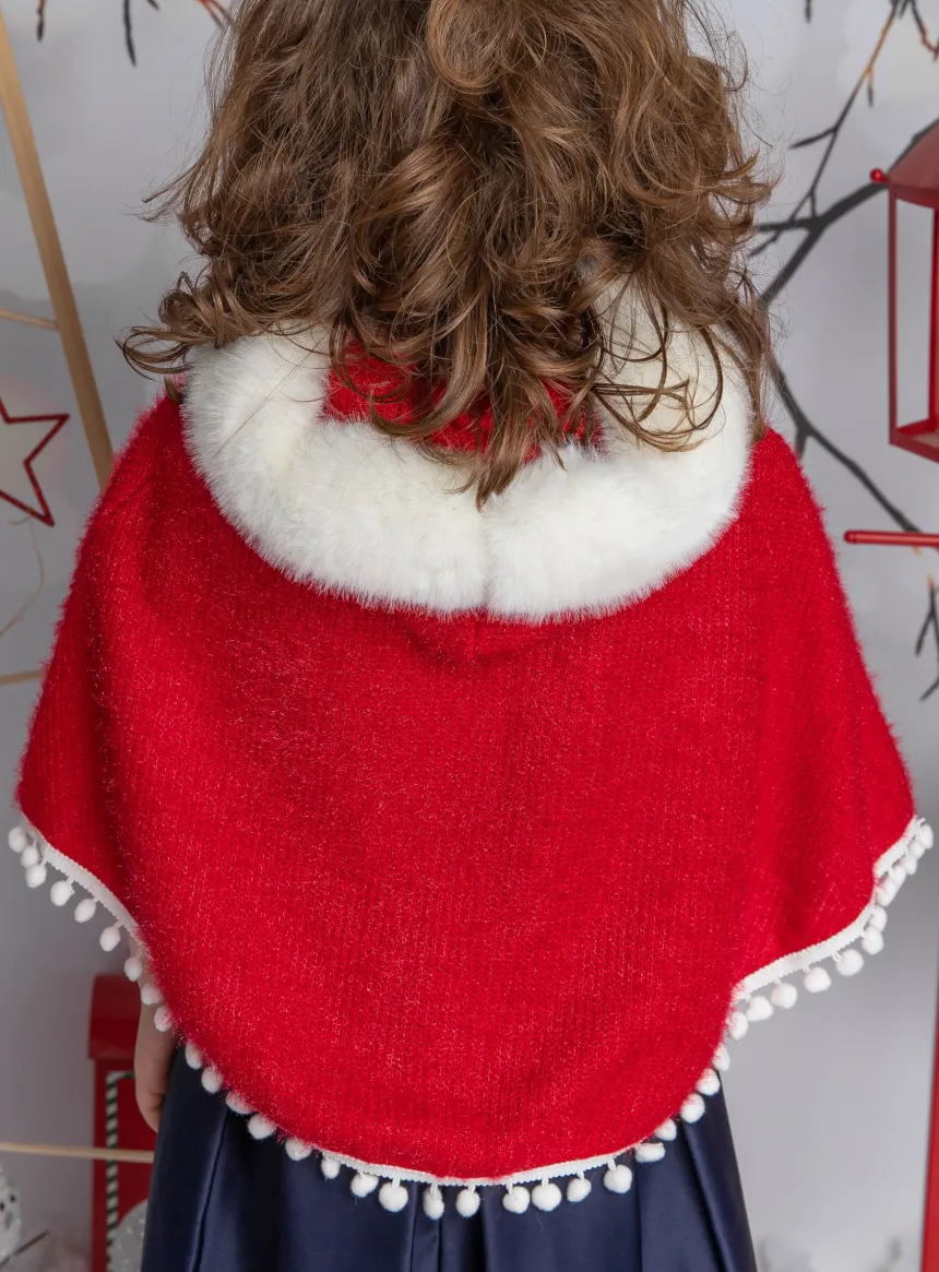 Cape de Noël fille Rouge 6 ans