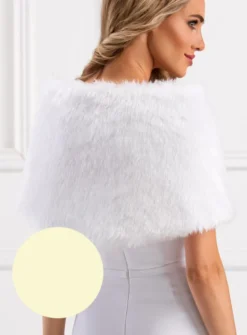 Cape en fausse fourrure de mariage