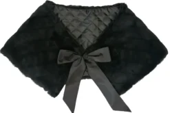 Cape femme fausse fourrure et noeud
