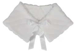 Cape femme fausse fourrure et noeud