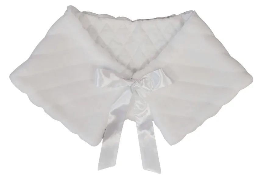 Cape femme fausse fourrure et noeud
