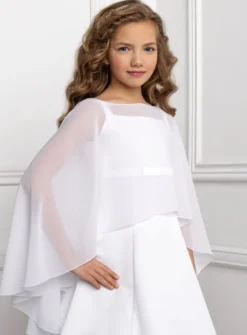 Cape fille en mousseline