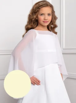 Cape fille en mousseline