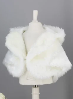 Cape fourrure capuche bébé fille