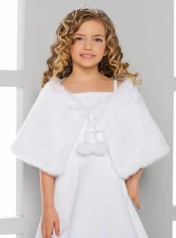 Cape fourrure fille