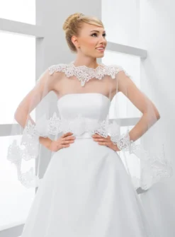 Cape mariée tulle et dentelle