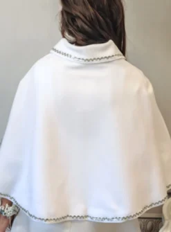 Cape polaire blanche bébé ou enfant motif au choix et Personnalisable