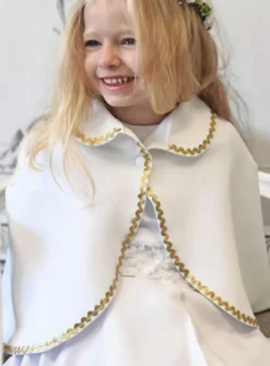 Cape polaire blanche bébé ou enfant motif au choix et Personnalisable